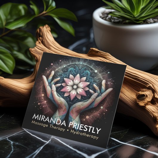 Massagetherapie Healing Hands Energy Spa Wellness Vierkante Visitekaartje
