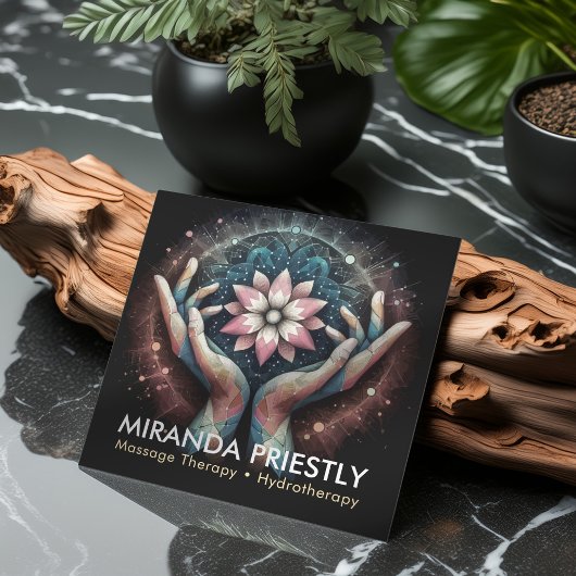 Massagetherapie Healing Hands Energy Spa Wellness Vierkante Visitekaartje