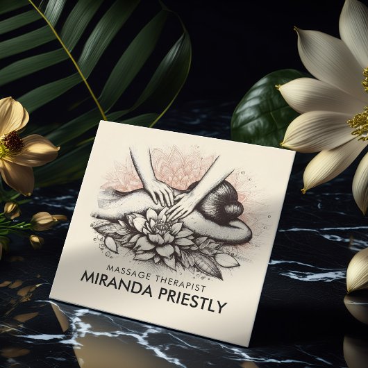 Massagetherapie Healing Hands Energy Spa Wellness Vierkante Visitekaartje