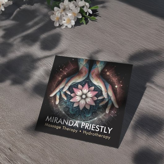 Massagetherapie Healing Hands Energy Spa Wellness Vierkante Visitekaartje