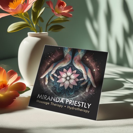 Massagetherapie Healing Hands Energy Spa Wellness Vierkante Visitekaartje