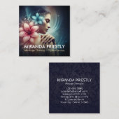 Massagetherapie Healing Hands Energy Spa Wellness Vierkante Visitekaartje (Voorkant / Achterkant)
