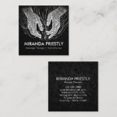 Massagetherapie Healing Hands Energy Spa Wellness Vierkante Visitekaartje (Voorkant / Achterkant)