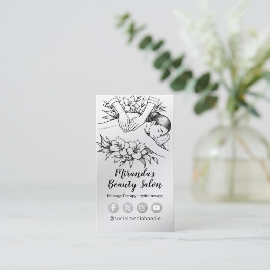 Massagetherapie Healing Hands Energy Spa Wellness Visitekaartje (Staand voorkant)