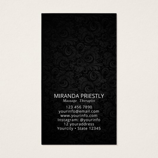 Massagetherapie Healing Hands Energy Spa Wellness Visitekaartje (Achterkant)