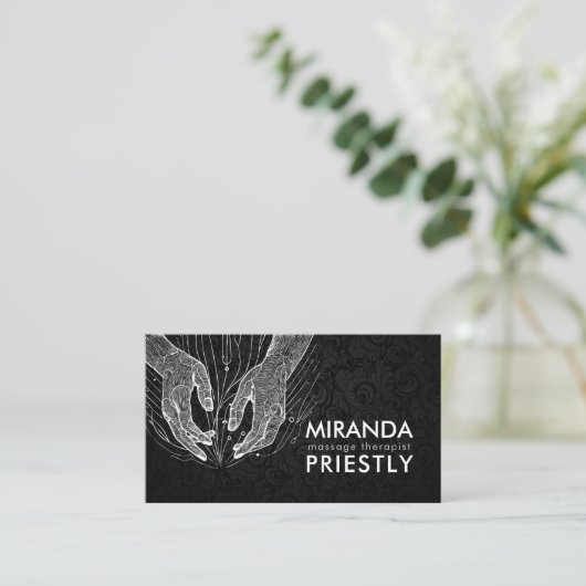 Massagetherapie Healing Hands Energy Spa Wellness Visitekaartje (Staand voorkant)