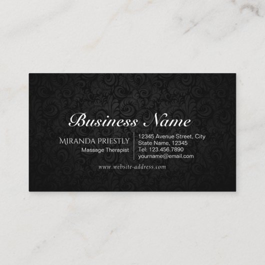 Massagetherapie Healing Hands Energy Spa Wellness Visitekaartje (Achterkant)