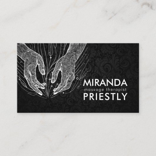 Massagetherapie Healing Hands Energy Spa Wellness Visitekaartje (Voorkant)