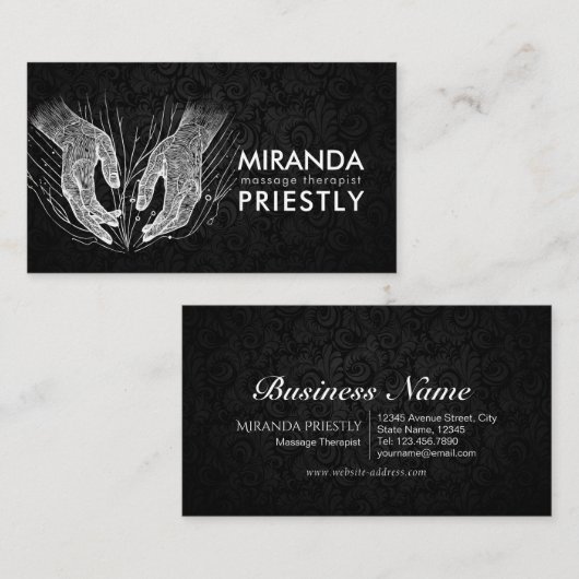 Massagetherapie Healing Hands Energy Spa Wellness Visitekaartje (Voorkant / Achterkant)