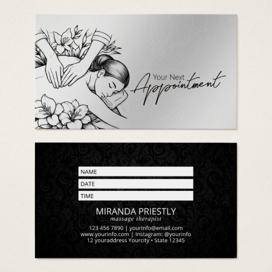 Massagetherapie Healing Hands Energy Spa Wellness Visitekaartje (Voorkant /achterkant)