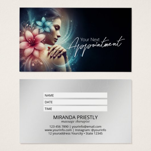 Massagetherapie Healing Hands Energy Spa Wellness Visitekaartje (Voorkant /achterkant)