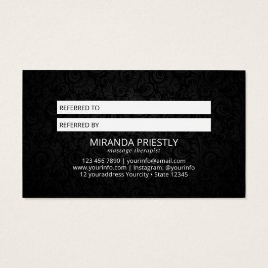 Massagetherapie Healing Hands Energy Spa Wellness Visitekaartje (Achterkant)