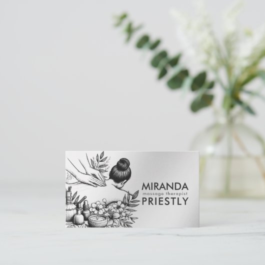 Massagetherapie Healing Hands Energy Spa Wellness Visitekaartje (Staand voorkant)