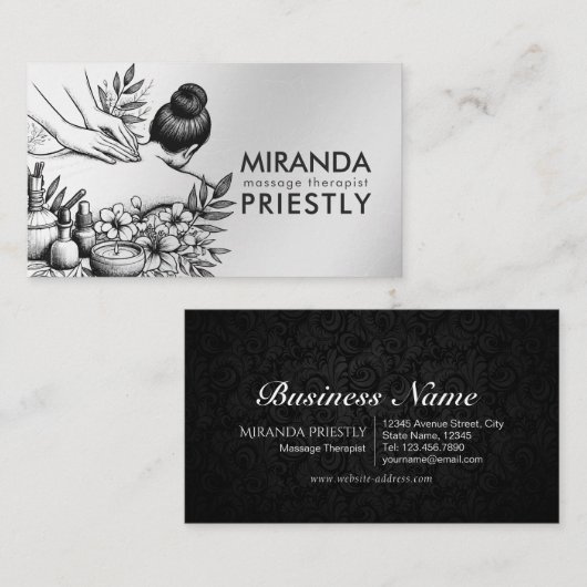 Massagetherapie Healing Hands Energy Spa Wellness Visitekaartje (Voorkant / Achterkant)