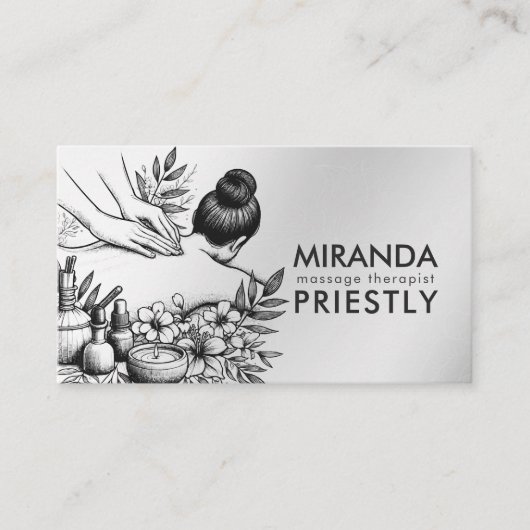 Massagetherapie Healing Hands Energy Spa Wellness Visitekaartje (Voorkant)