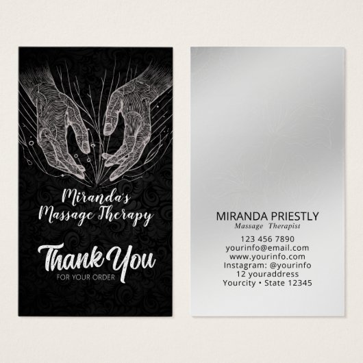 Massagetherapie Healing Hands Energy Spa Wellness Visitekaartje (Voorkant /achterkant)