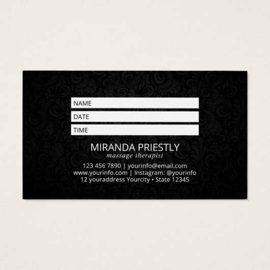 Massagetherapie Healing Hands Energy Spa Wellness Visitekaartje (Achterkant)