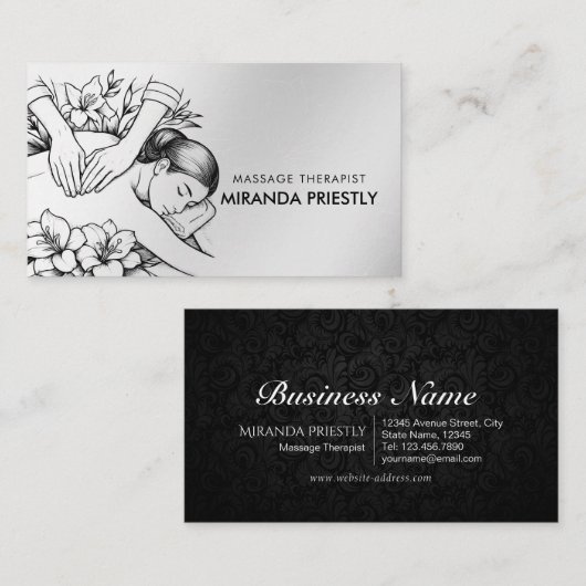 Massagetherapie Healing Hands Energy Spa Wellness Visitekaartje (Voorkant / Achterkant)