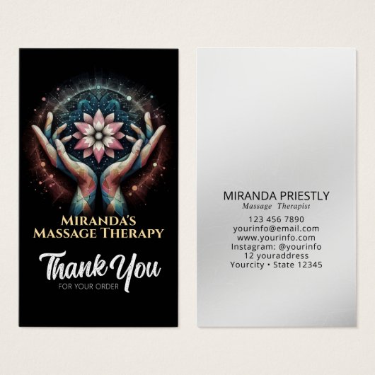 Massagetherapie Healing Hands Energy Spa Wellness Visitekaartje (Voorkant /achterkant)