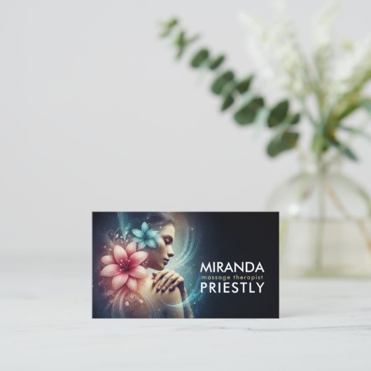 Massagetherapie Healing Hands Energy Spa Wellness Visitekaartje (Staand voorkant)