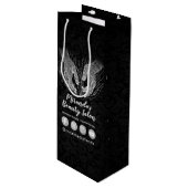 Massagetherapie Healing Hands Energy Spa Wellness Wijn Cadeautas (Voorkant Gekanteld)