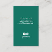 Massagetherapie Healing Hands & Heart Blauwgroen Visitekaartje (Achterkant)