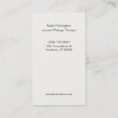 Massagetherapie Henna Lotus Tattoo Hand 4 Visitekaartje (Achterkant)