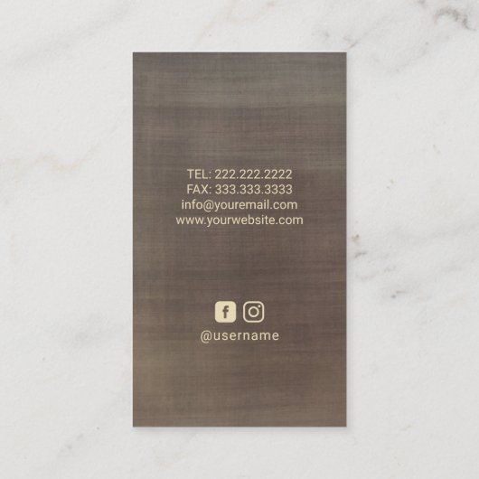 Massagetherapie -  - herstellende handen - goudven visitekaartje (Achterkant)