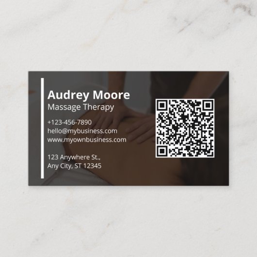 Massagetherapie Holistische Wellness Therapeuten Visitekaartje (Voorkant)