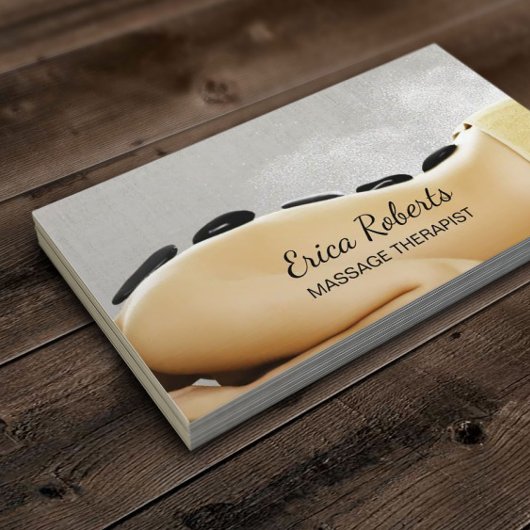 Massagetherapie Hot Stone Beauty Spa Salon Visitekaartje