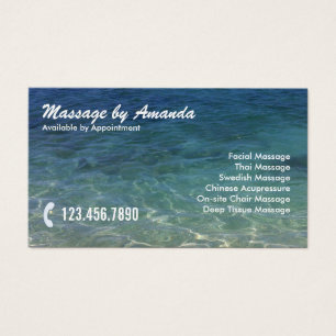 Massagetherapie in de Blauwe Oceaan Visitekaartjes