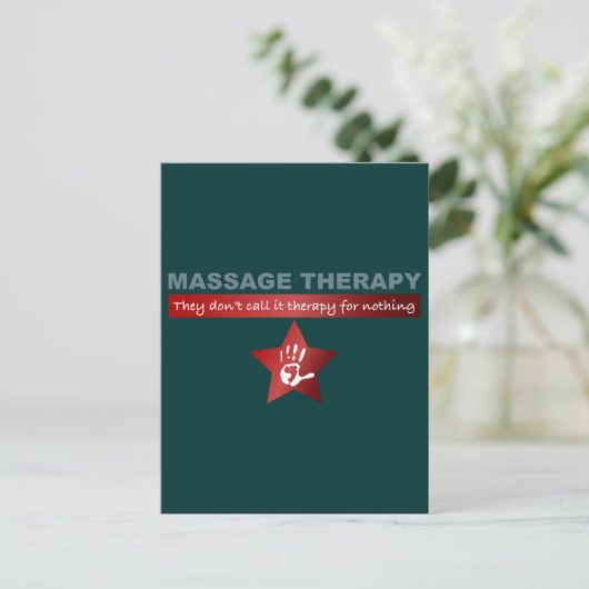 Massagetherapie in Ruby Red Briefkaart (Staand voorkant)