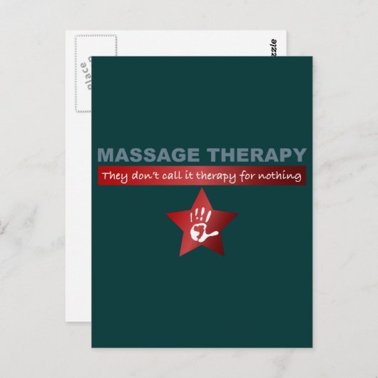 Massagetherapie in Ruby Red Briefkaart (Voorkant / Achterkant)
