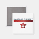 Massagetherapie in Ruby Red Magneet (Voorkant / Achterkant)