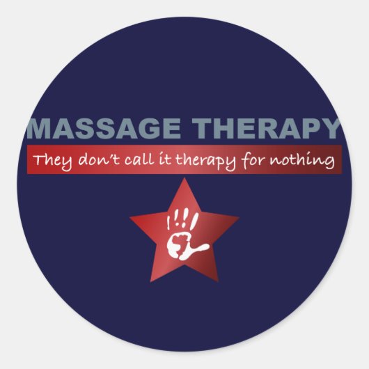 Massagetherapie in Ruby Red Ronde Sticker (Voorkant)