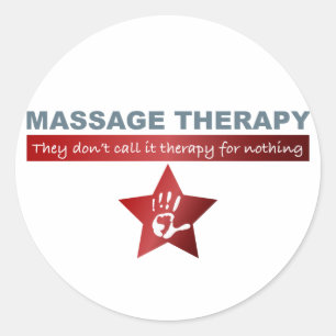 Massagetherapie in Ruby Red Ronde Sticker