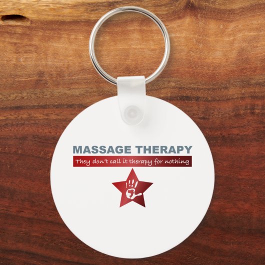 Massagetherapie in Ruby Red Sleutelhanger (Voorkant)