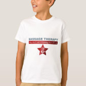 Massagetherapie in Ruby Red T-shirt (Voorkant)