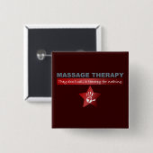 Massagetherapie in Ruby Red Vierkante Button 5,1 Cm (Voorkant /achterkant)