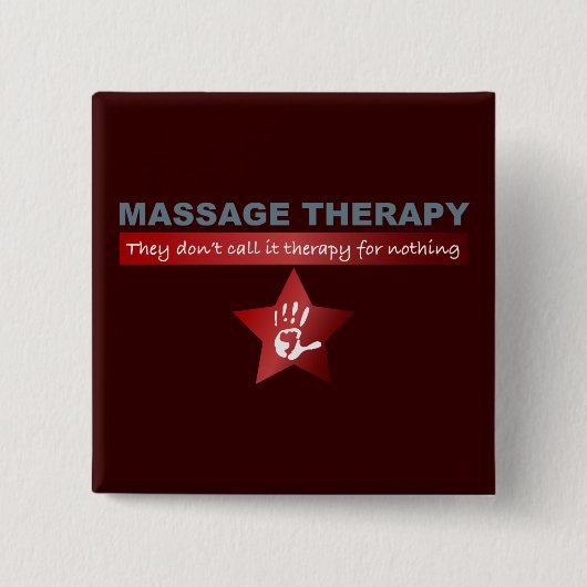 Massagetherapie in Ruby Red Vierkante Button 5,1 Cm (Voorkant)