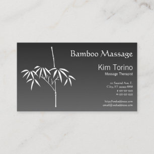 Massagetherapie Japanse bamboe gradiënt Visitekaartje