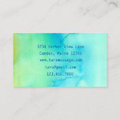 Massagetherapie Kalme Groene Waterverf Wassen Visitekaartje (Achterkant)