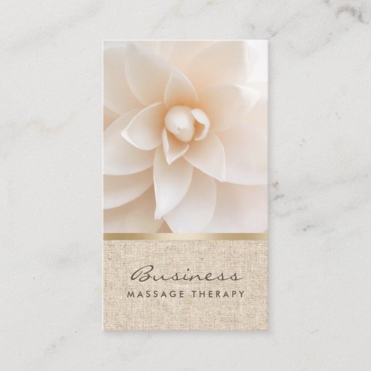 Massagetherapie Kassy Flower & Burlap Healing Spa Visitekaartje (Voorkant)