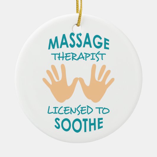 Massagetherapie Keramisch Ornament (Voorkant)