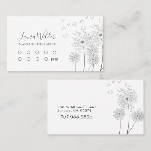 Massagetherapie Klantenkaartje (Voorkant / Achterkant)