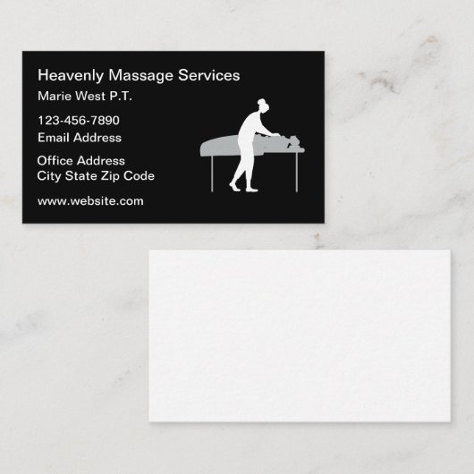 Massagetherapie Klassieke Visitekaartjes (Voorkant / Achterkant)