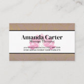Massagetherapie Logo | bladgoudpatroon Visitekaartje (Voorkant)