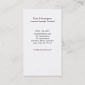 Massagetherapie Logo Henna Dragonfly Tattoo Hand Visitekaartje (Achterkant)