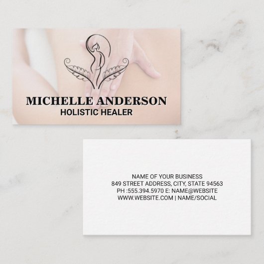 Massagetherapie | Logo Spa Visitekaartje (Voorkant / Achterkant)