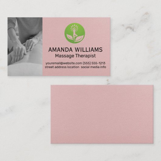 Massagetherapie Logo Visitekaartje (Voorkant / Achterkant)
